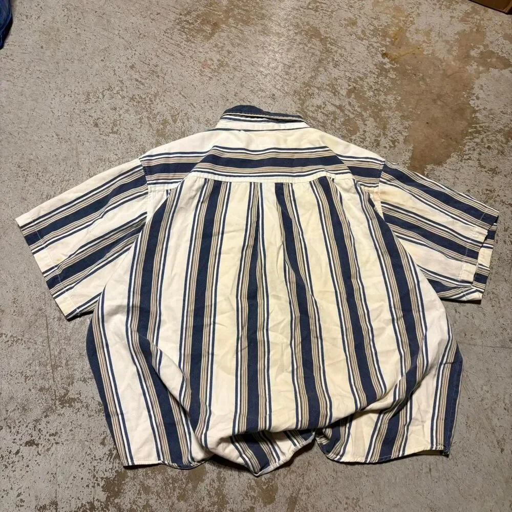 Faded-glory Men's White and Blue Shirt - Picture 2 of 8